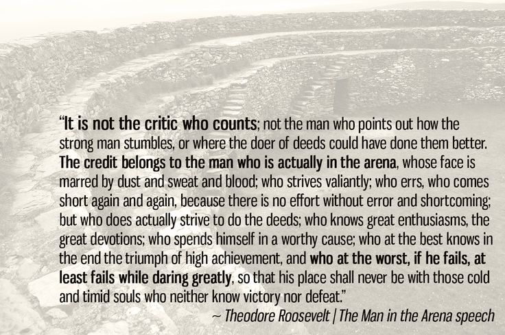 Theodore Roosevelt's The Man in the Arena: 